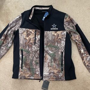 New Camo Cowboys jacket. Wind & water resistant.